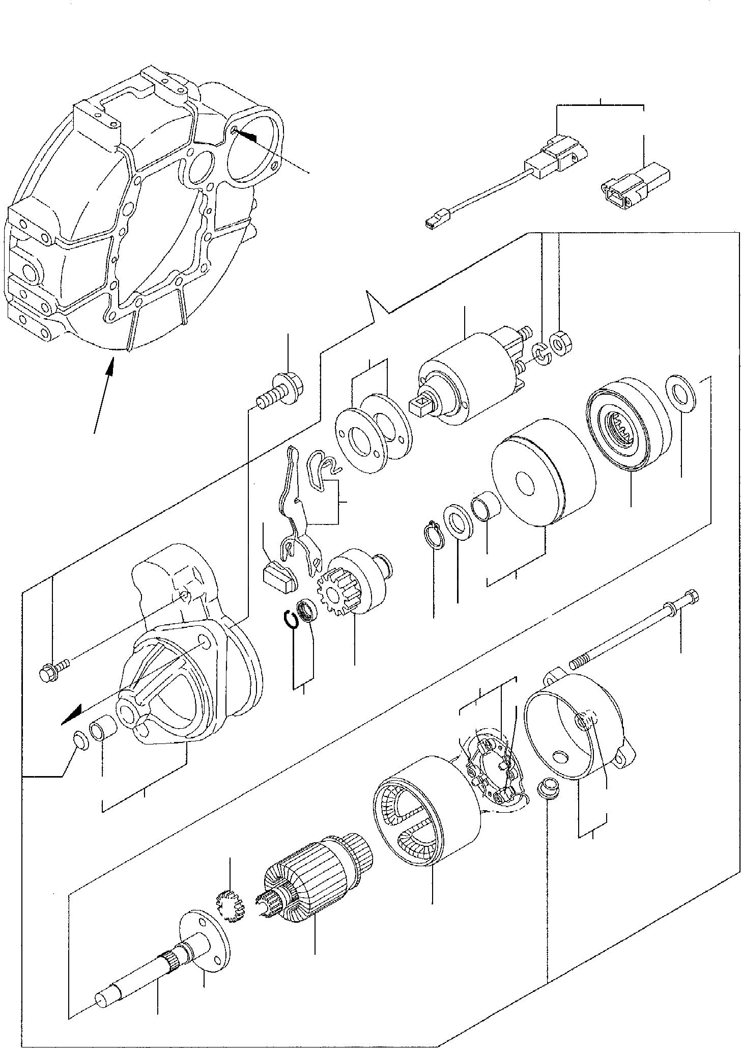 Схема запчастей Komatsu PC35R-8 DELUXE - СТАРТЕР ДВИГАТЕЛЬ