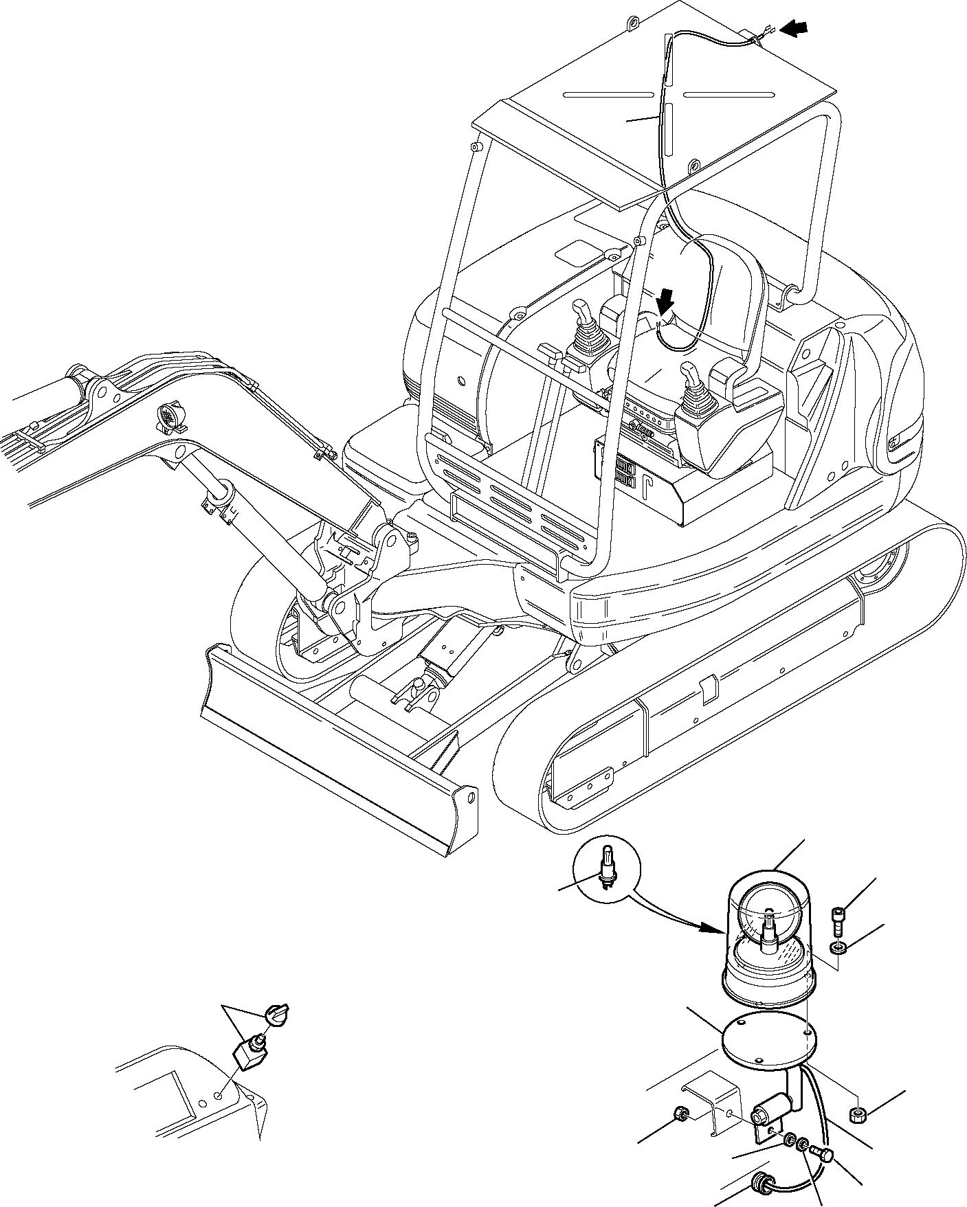 Схема запчастей Komatsu PC35R-8 DELUXE - ЭЛЕКТРИКА (ПОВОРОТН. BEAM ЛИНИЯ) (НАВЕС) КОМПОНЕНТЫ ДВИГАТЕЛЯ И ЭЛЕКТРИКА