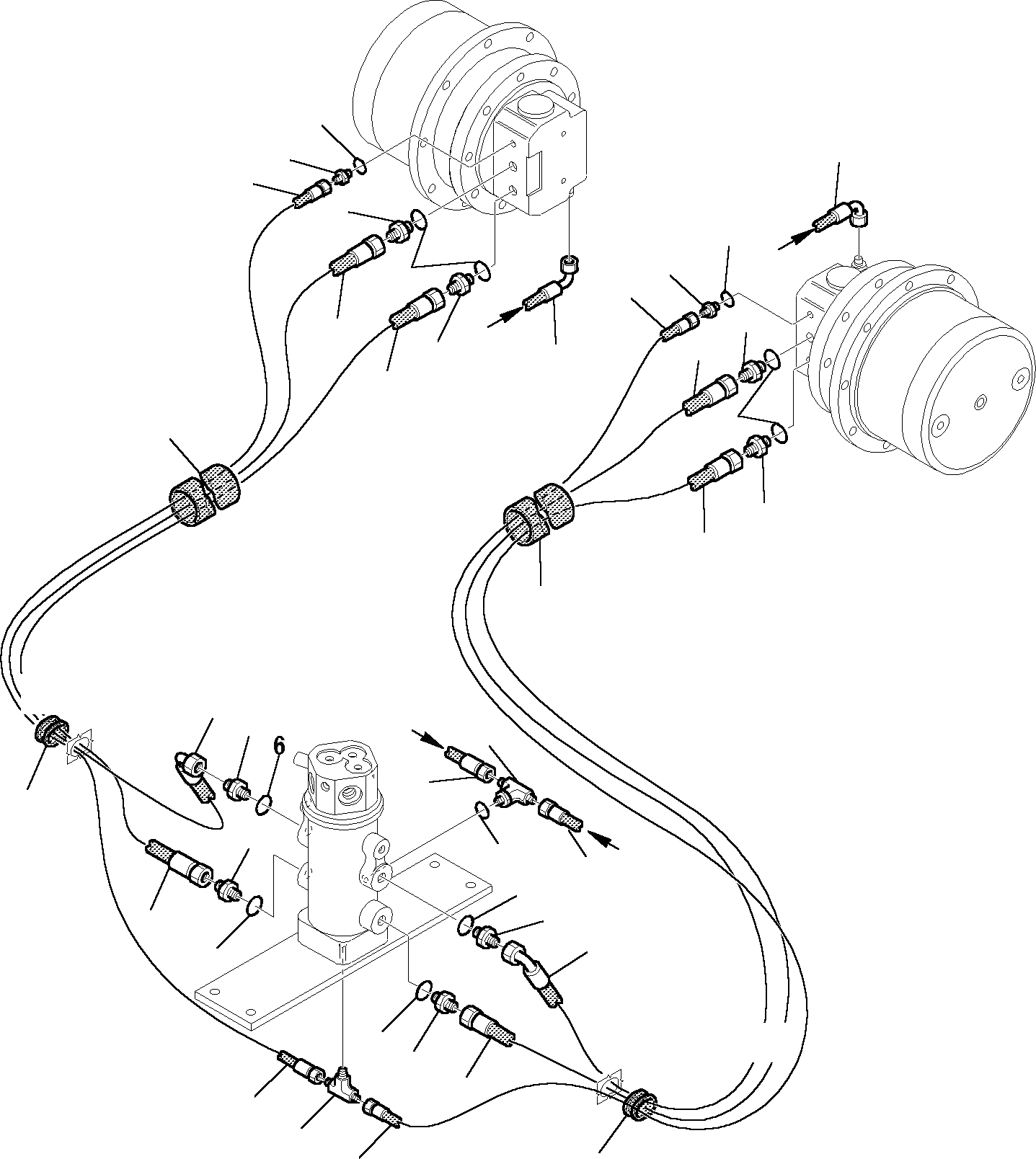 Схема запчастей Komatsu PC35R-8 DELUXE - ГИДРОЛИНИЯ (МОТОР ХОДА ЛИНИЯ) ХОДОВАЯ