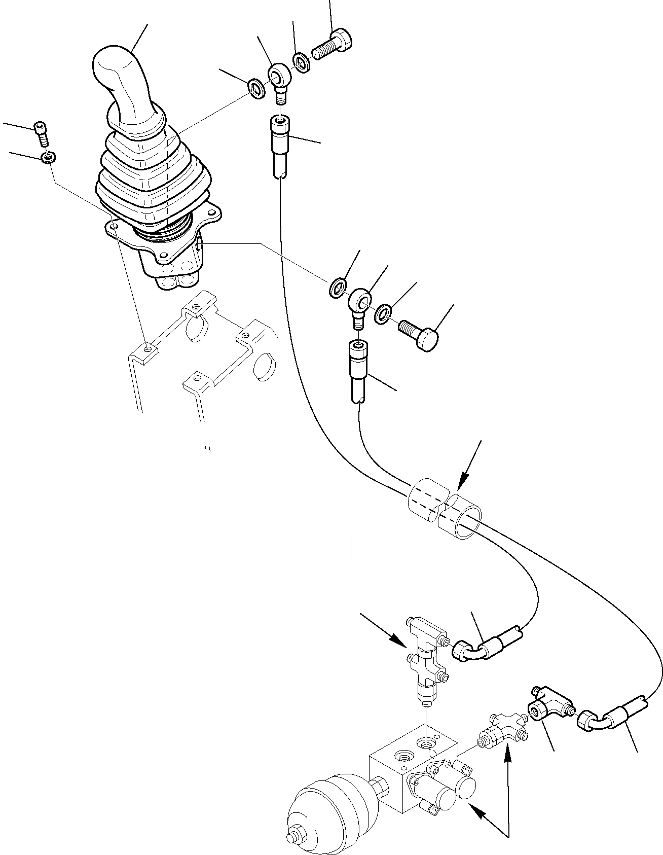 Схема запчастей Komatsu PC35R-8 DELUXE - ГИДРОЛИНИЯ ЛЕВ. (СЕРВОУПРАВЛ. ЛИНИЯ) УПРАВЛ-Е РАБОЧИМ ОБОРУДОВАНИЕМ