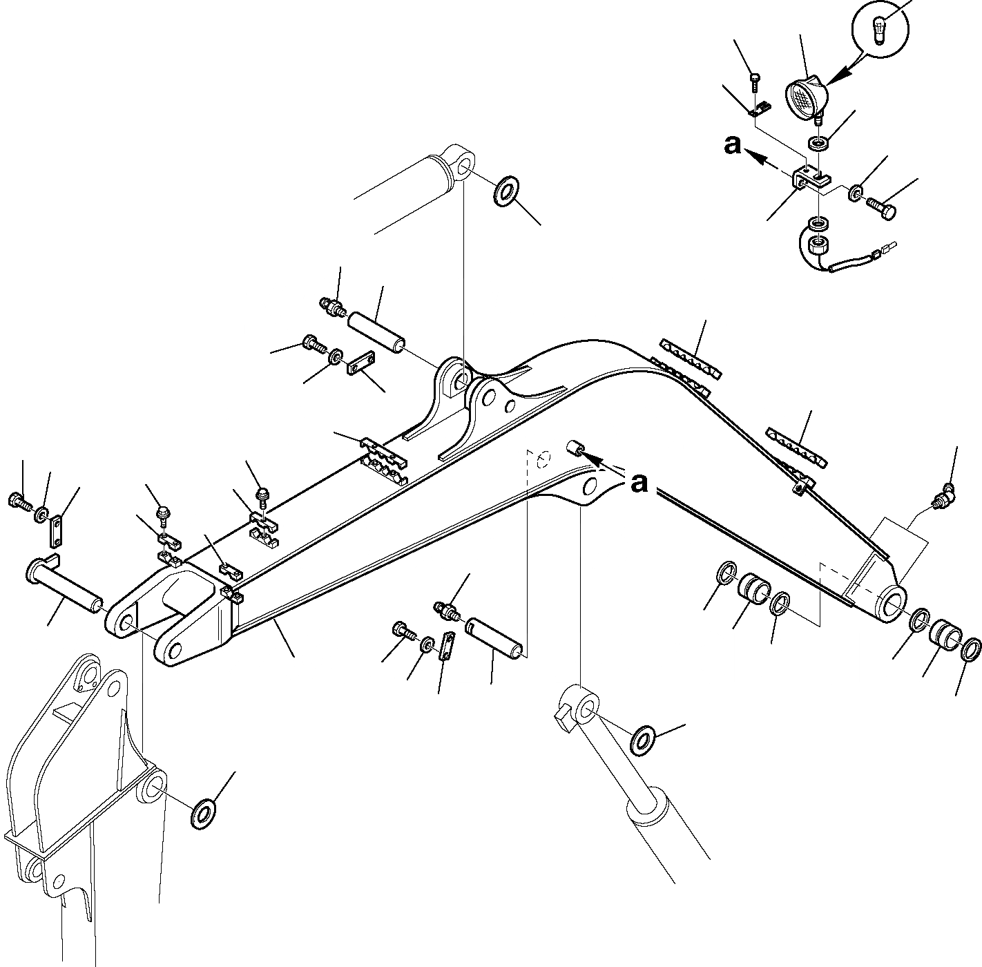 Схема запчастей Komatsu PC35R-8 DELUXE - СТРЕЛА РАБОЧЕЕ ОБОРУДОВАНИЕ