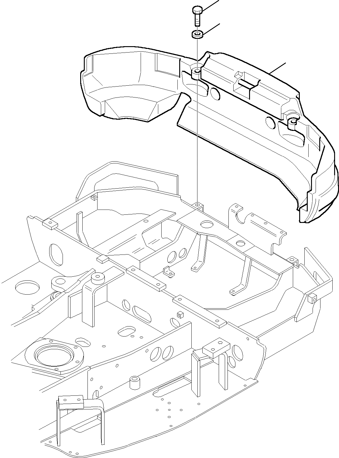 Схема запчастей Komatsu PC35R-8 DELUXE - ПРОТИВОВЕС СИСТЕМА УПРАВЛЕНИЯ И ОСНОВНАЯ РАМА