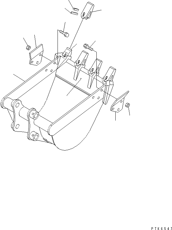 Схема запчастей Komatsu PC35MR-1 - КОВШ¤ .8M (MINI .M) MM ШИР. (ВЕРТИКАЛЬН. ПАЛЕЦ) РАБОЧЕЕ ОБОРУДОВАНИЕ