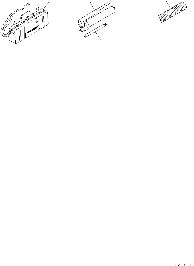 Схема запчастей Komatsu PC35MR-1 - ИНСТРУМЕНТ АКСЕССУАРЫ