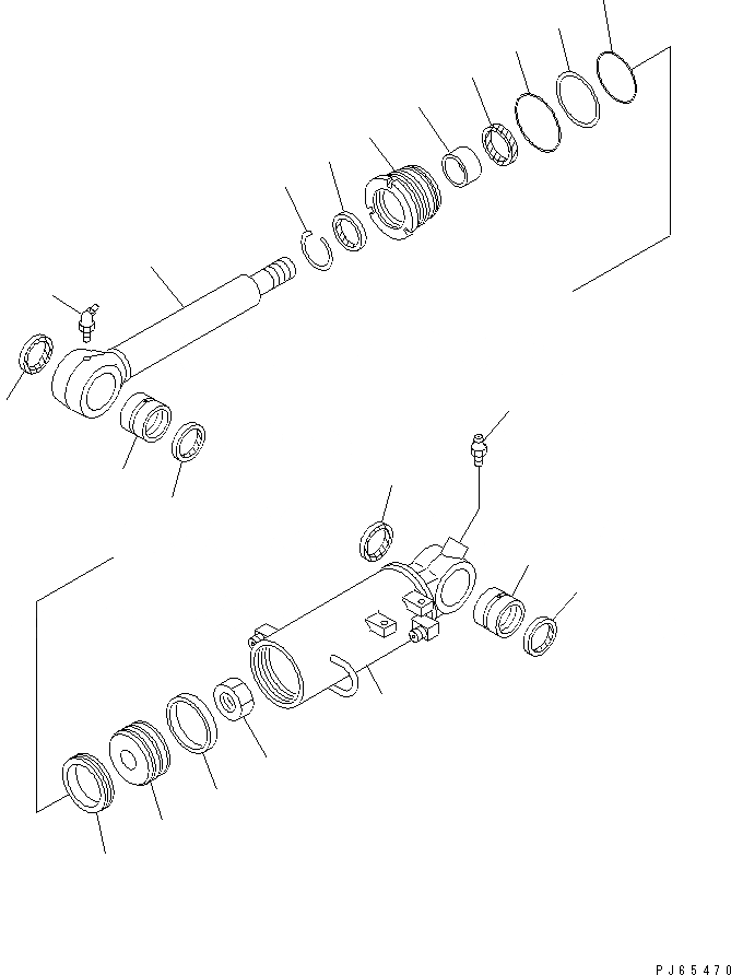 Схема запчастей Komatsu PC35MR-1 - PAT ЦИЛИНДР ОТВАЛА (ВНУТР. ЧАСТИ) ОСНОВН. КОМПОНЕНТЫ И РЕМКОМПЛЕКТЫ