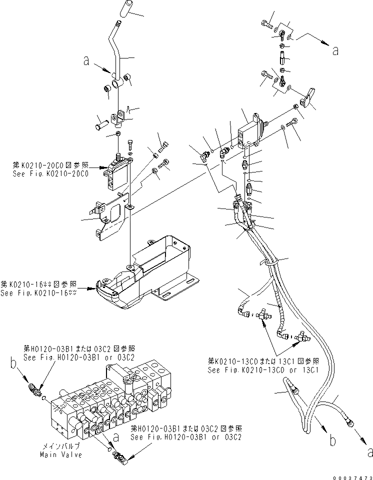 Схема запчастей Komatsu PC35MR-2 - КАБИНА (РЫЧАГ УПРАВЛЕНИЯ ОТВАЛОМ И ТРУБЫ ДЛЯ ПОВОРОТА) (ОТВ. С ИЗМ. УГЛОМ С ОБОГРЕВ-ЛЕМ) (ДЛЯ СЕВ. АМЕРИКИ) КАБИНА ОПЕРАТОРА И СИСТЕМА УПРАВЛЕНИЯ