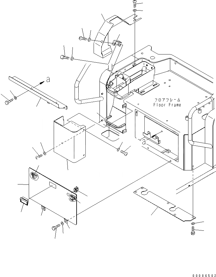 Схема запчастей Komatsu PC35MR-3 - ОСНОВН. КОНСТРУКЦИЯ (COVER) (НАВЕС) (PAT ОТВАЛ) (ОТВ. С ИЗМ. УГЛОМ)(№-) КАБИНА ОПЕРАТОРА И СИСТЕМА УПРАВЛЕНИЯ