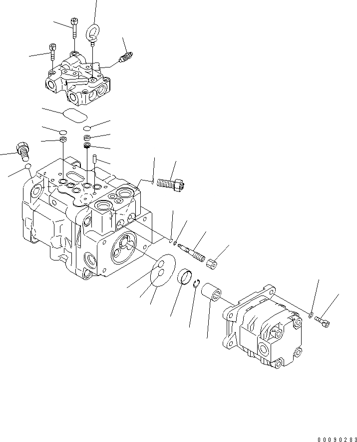 Схема запчастей Komatsu PC35MR-3 - ОСНОВН. НАСОС (/) (С КОНДИЦИОНЕРОМ)(№-) ОСНОВН. КОМПОНЕНТЫ И РЕМКОМПЛЕКТЫ