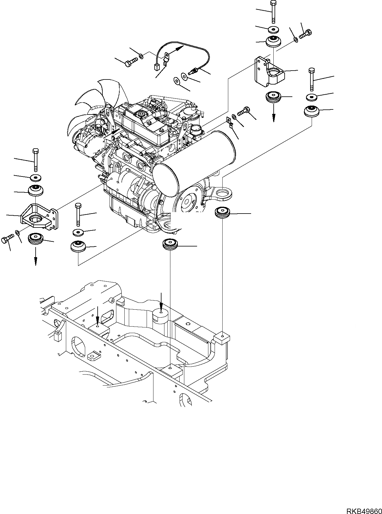 Схема запчастей Komatsu PC35MR-2 - КРЕПЛЕНИЕ ДВИГАТЕЛЯ КОМПОНЕНТЫ ДВИГАТЕЛЯ И ЭЛЕКТРИКА