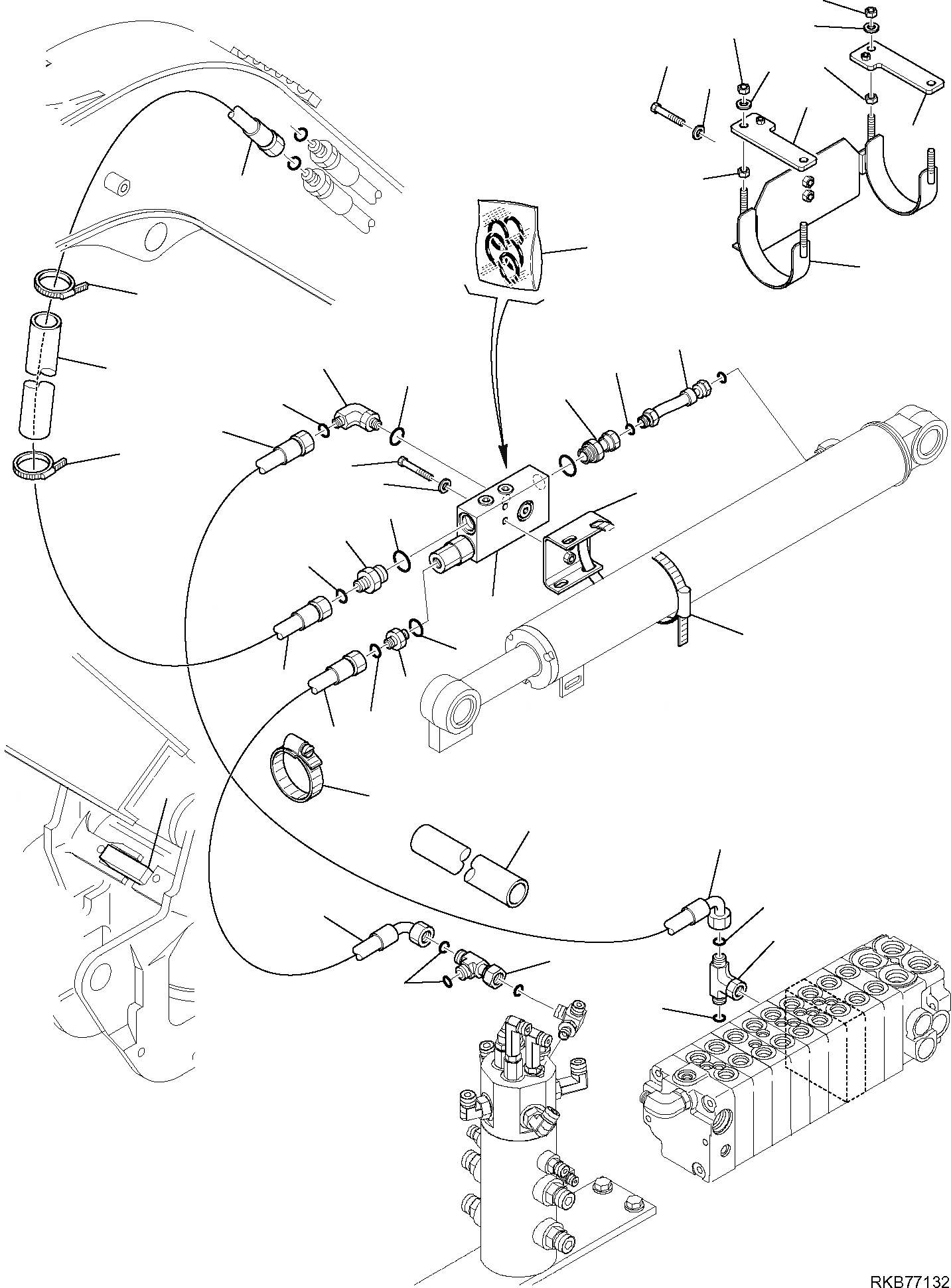 Схема запчастей Komatsu PC35MR-2 - ГИДРОЛИНИЯ (ГИДРОЛИНИЯ СТРЕЛЫ) (КЛАПАН БЕЗОПАСНОСТИ) (БЕЗ ДАТЧИКАS) РАБОЧЕЕ ОБОРУДОВАНИЕ ГИДРАВЛИКА