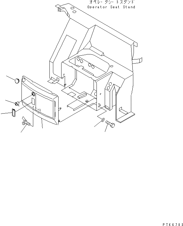 Схема запчастей Komatsu PC35MRX-1A - ПОКРЫТИЕ ПОЛА (ЯЩИК Д/ИНСТРУМЕНТА COVER) (НАВЕС)(№9-) КАБИНА ОПЕРАТОРА И СИСТЕМА УПРАВЛЕНИЯ