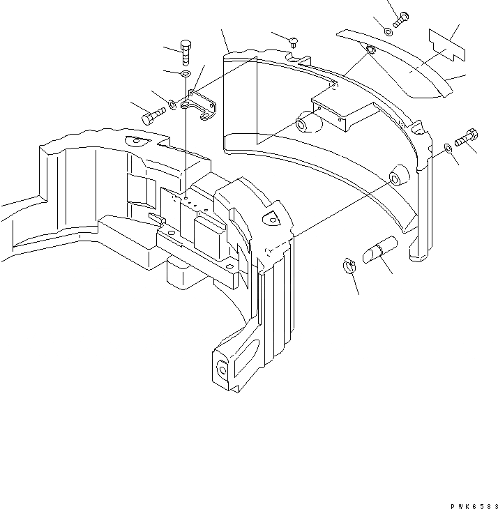 Схема запчастей Komatsu PC35MRX-1A - ДОПОЛН. ПРОТИВОВЕС AND COVER(№9-) ЧАСТИ КОРПУСА