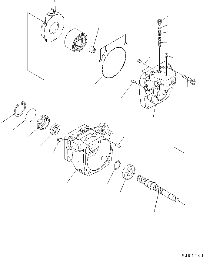 Схема запчастей Komatsu PC35MRX-1A - ОСНОВН. НАСОС (/) (С КОНДИЦИОНЕРОМ) ОСНОВН. КОМПОНЕНТЫ И РЕМКОМПЛЕКТЫ