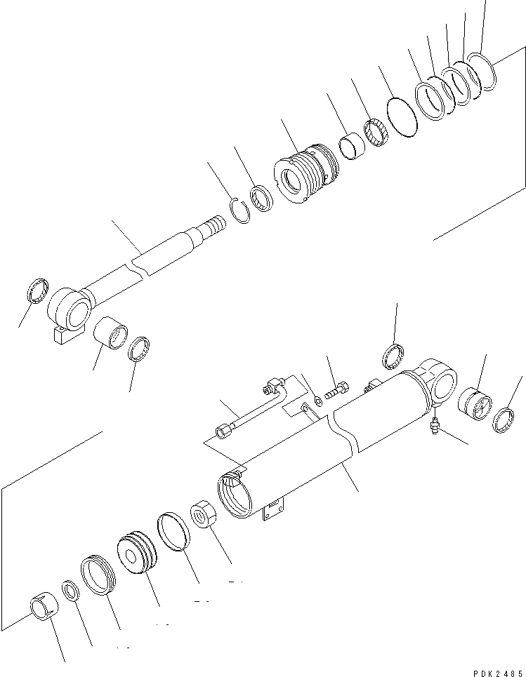 Схема запчастей Komatsu PC35R-8 - ЦИЛИНДР СТРЕЛЫ(CROSS СОЕДИНИТЕЛЬН. ЗВЕНО ТИП) ОСНОВН. КОМПОНЕНТЫ И РЕМКОМПЛЕКТЫ