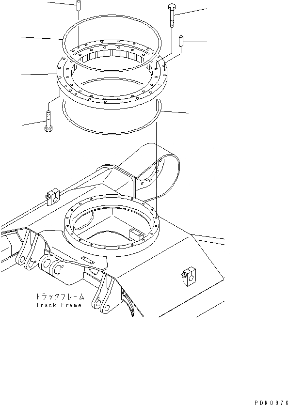 Схема запчастей Komatsu PC35R-8 - ПОВОРОТН. КРУГ ПОВОРОТН. КРУГ И КОМПОНЕНТЫ