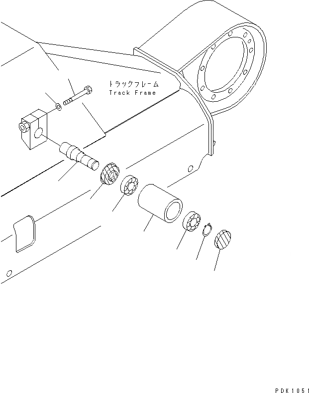 Схема запчастей Komatsu PC35R-8 - ПОДДЕРЖИВАЮЩИЙ КАТОК (ДЛЯ БОЛОТН.) ХОДОВАЯ