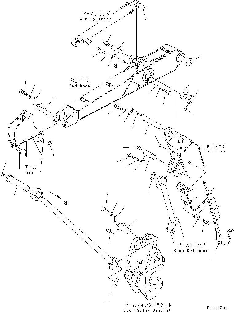 Схема запчастей Komatsu PC35R-8 - 2-СЕКЦИОНН. СТРЕЛА (РАБОЧ. ОСВЕЩЕНИЕ И ПАЛЕЦ) (CROSS СОЕДИНИТЕЛЬН. ЗВЕНО ТИП) РАБОЧЕЕ ОБОРУДОВАНИЕ