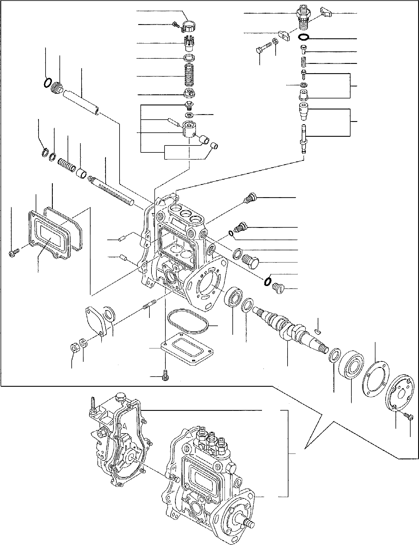 Схема запчастей Komatsu PC35R-8 - ТОПЛ. НАСОС ДВИГАТЕЛЬ