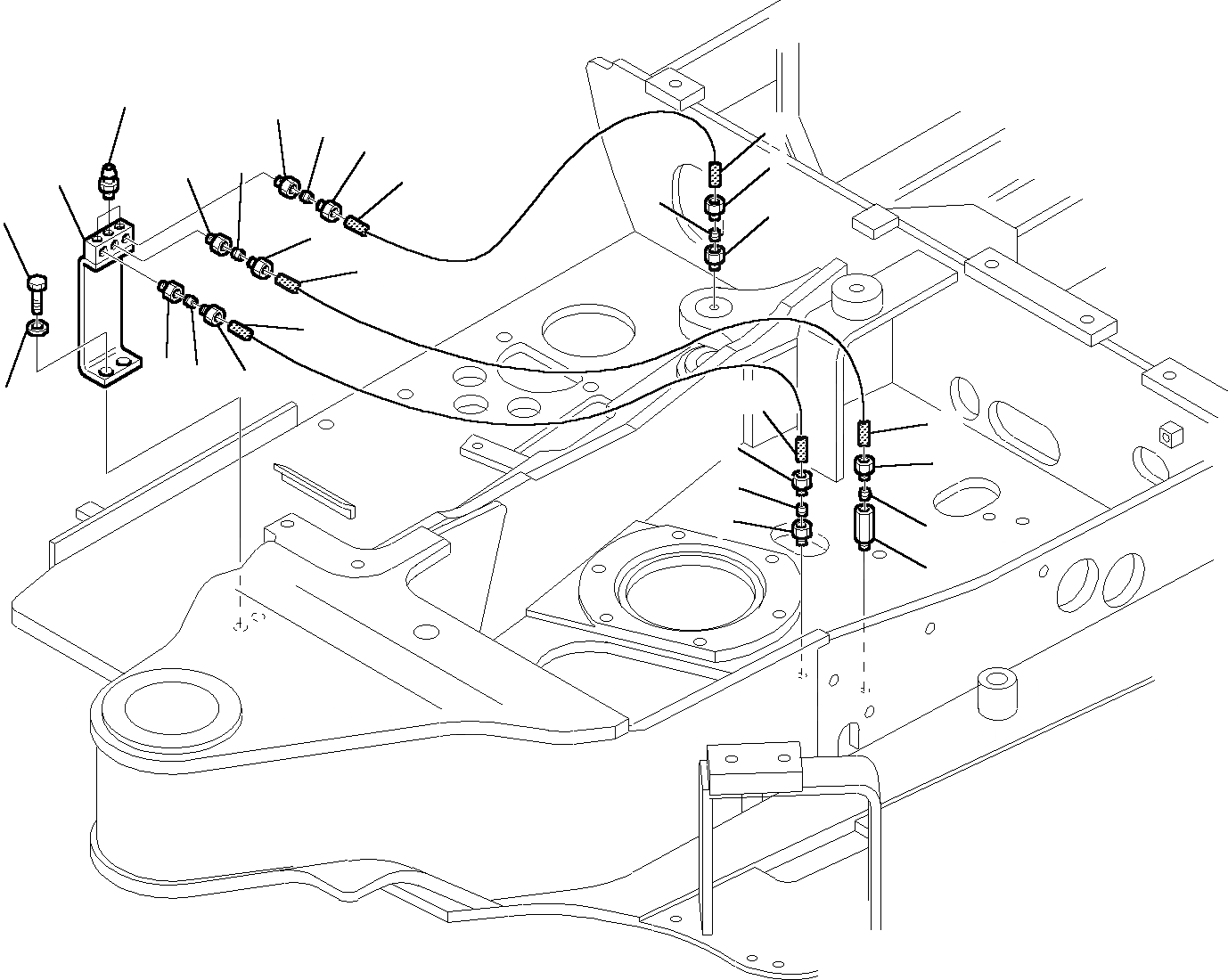 Схема запчастей Komatsu PC35R-8 - СИСТЕМА СМАЗКИ МАСЛ. СИСТЕМА СИСТЕМА УПРАВЛЕНИЯ И ОСНОВНАЯ РАМА