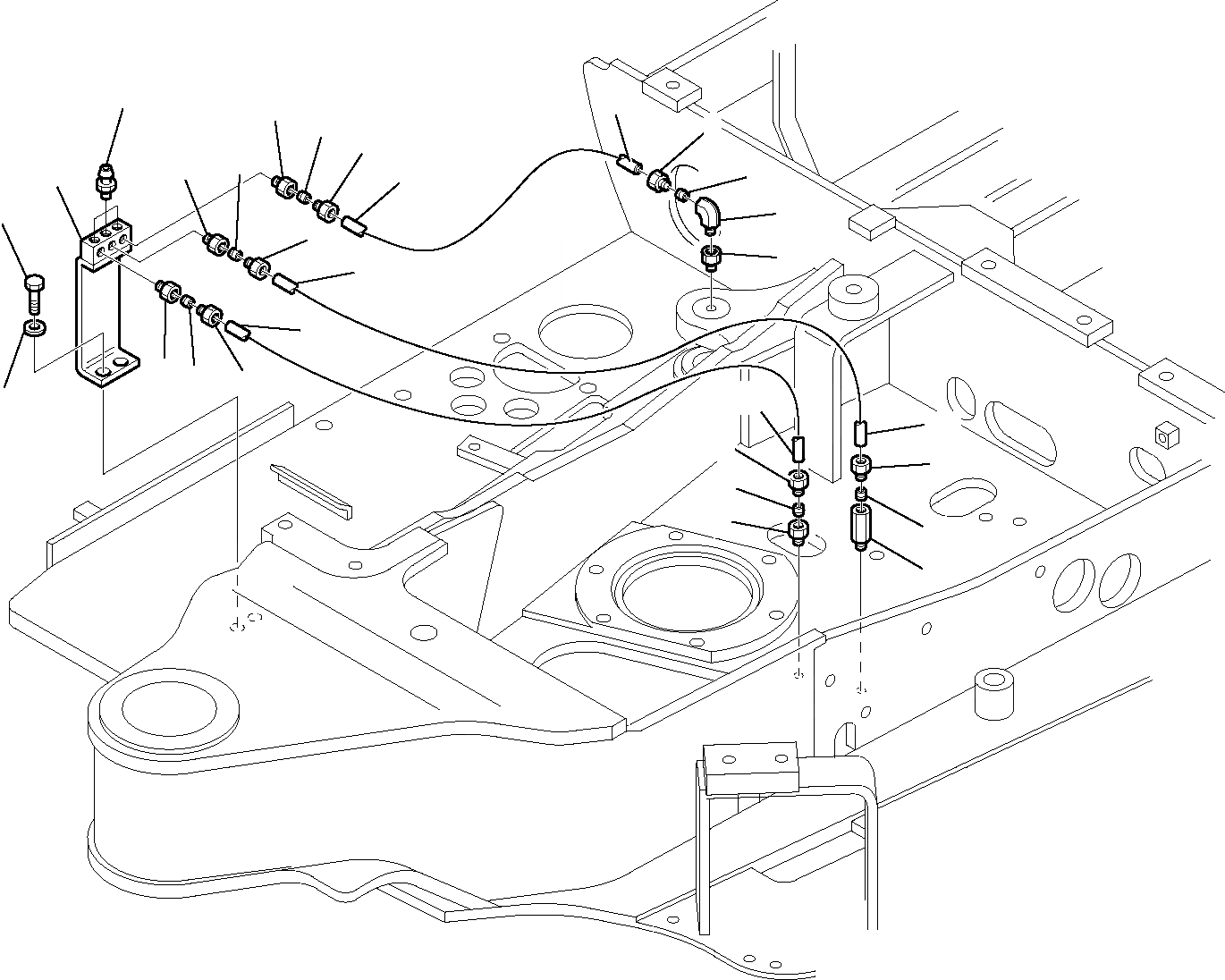 Схема запчастей Komatsu PC35R-8 - СИСТЕМА СМАЗКИ МАСЛ. СИСТЕМА СИСТЕМА УПРАВЛЕНИЯ И ОСНОВНАЯ РАМА