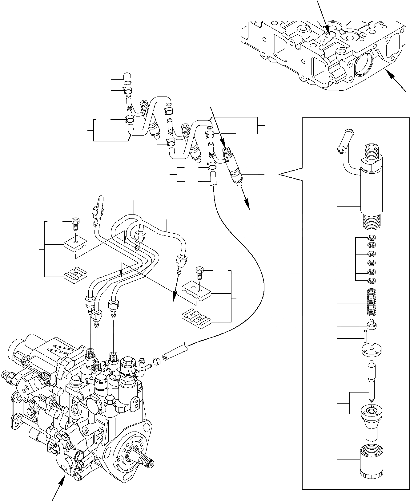 Схема запчастей Komatsu PC35R-8 - ТОПЛИВН. ЛИНИЯ ВПРЫСКА ДВИГАТЕЛЬ