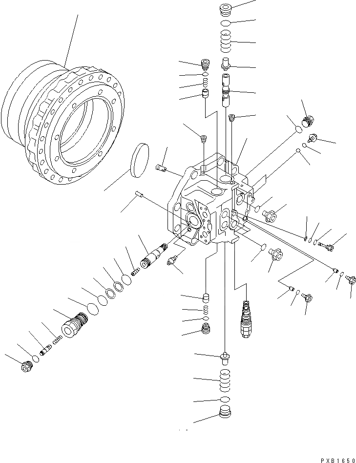 Схема запчастей Komatsu PC380LC-6K - КОНЕЧНАЯ ПЕРЕДАЧА (МОТОР ХОДА) (/) НИЖНЯЯ ГИДРОЛИНИЯ И ЛИНИЯ ХОДА