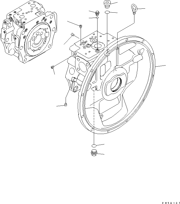 Схема запчастей Komatsu PC380LC-7K - ОСНОВН. НАСОС (/) ОСНОВН. КОМПОНЕНТЫ И РЕМКОМПЛЕКТЫ