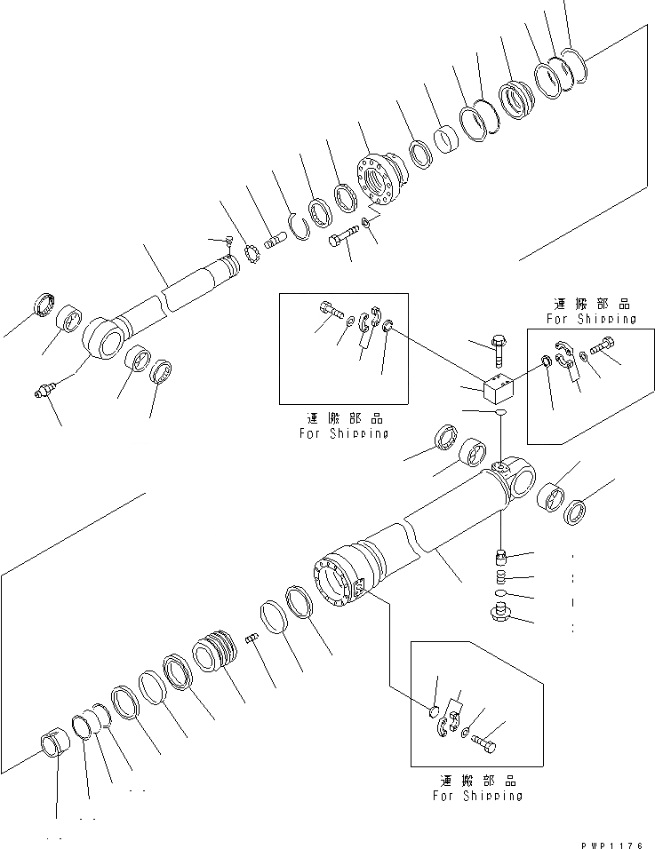 Схема запчастей Komatsu PC380LC-7K - ЦИЛИНДР РУКОЯТИ(КЛАПАН ПЕРЕГРУЗКИ) ОСНОВН. КОМПОНЕНТЫ И РЕМКОМПЛЕКТЫ