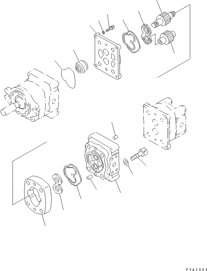 Схема запчастей Komatsu PC38UU-2 - ОСНОВН. НАСОС (/) (КРОМЕ ЯПОН.)(№-8) ОСНОВН. КОМПОНЕНТЫ И РЕМКОМПЛЕКТЫ