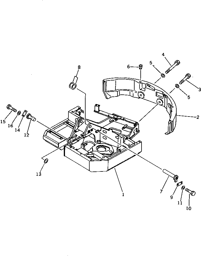 Схема запчастей Komatsu PC38UU-1 - ОСНОВНАЯ РАМА СИСТЕМА УПРАВЛЕНИЯ И ОСНОВНАЯ РАМА