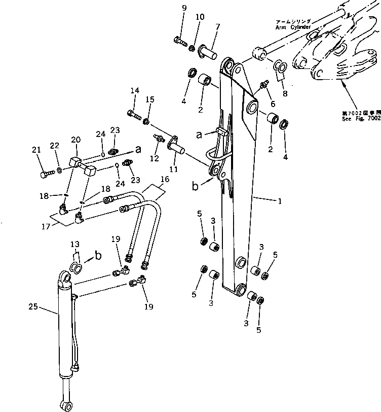 Схема запчастей Komatsu PC38UU-1 - УДЛИНН. РУКОЯТЬ РАБОЧЕЕ ОБОРУДОВАНИЕ