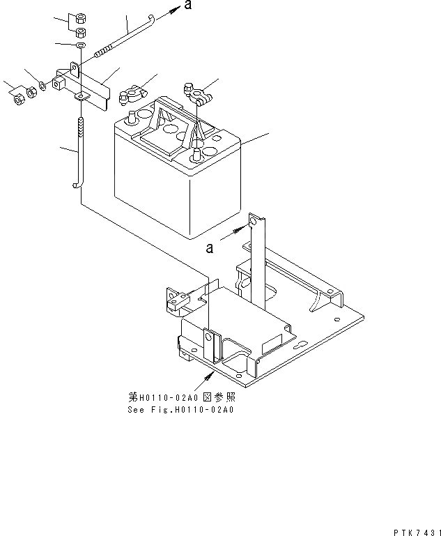 Схема запчастей Komatsu PC38UU-3 - АККУМУЛЯТОР ЭЛЕКТРИКА