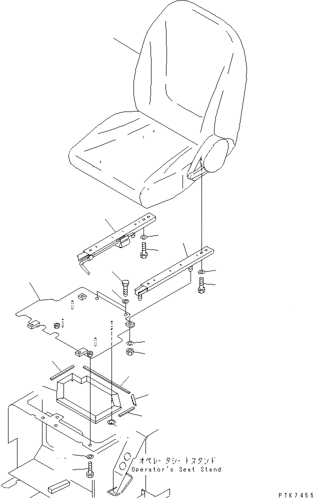 Схема запчастей Komatsu PC38UU-3 - СИДЕНЬЕ ОПЕРАТОРА КАБИНА ОПЕРАТОРА И СИСТЕМА УПРАВЛЕНИЯ