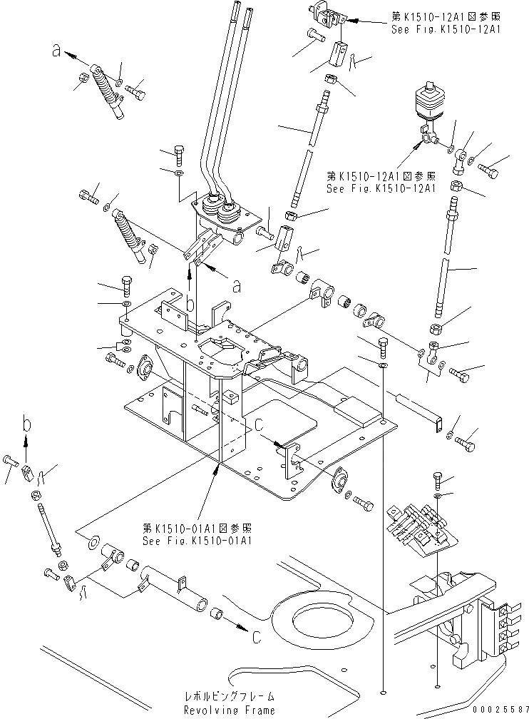 Схема запчастей Komatsu PC38UU-3 - РАБОЧ. УПРАВЛ-Е (КРЕПЛЕНИЕ) (ДЛЯ НАКЛОНЯЕМ. МЕХАНИЧ. ANGLE)(№8-) КАБИНА ОПЕРАТОРА И СИСТЕМА УПРАВЛЕНИЯ