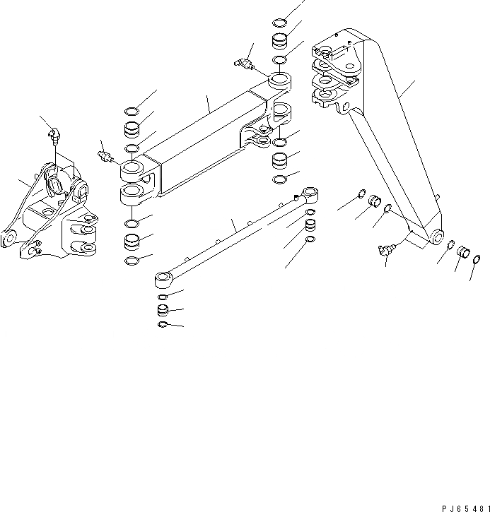 Схема запчастей Komatsu PC38UU-3 - СТРЕЛА (1¤ 2-Я СТРЕЛА¤ 3 КОРПУС И SUB СОЕДИНИТЕЛЬН. ЗВЕНО)(№8-) РАБОЧЕЕ ОБОРУДОВАНИЕ
