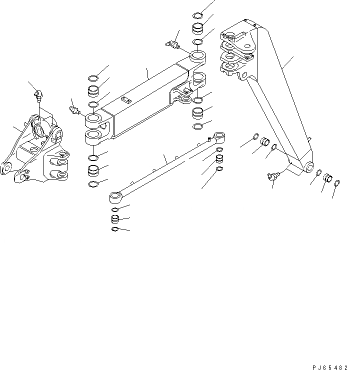 Схема запчастей Komatsu PC38UU-3 - СТРЕЛА (1¤ 2-Я СТРЕЛА¤ 3 КОРПУС И SUB СОЕДИНИТЕЛЬН. ЗВЕНО) (НАВЕСН.ОБОРУД.)(№8-) РАБОЧЕЕ ОБОРУДОВАНИЕ