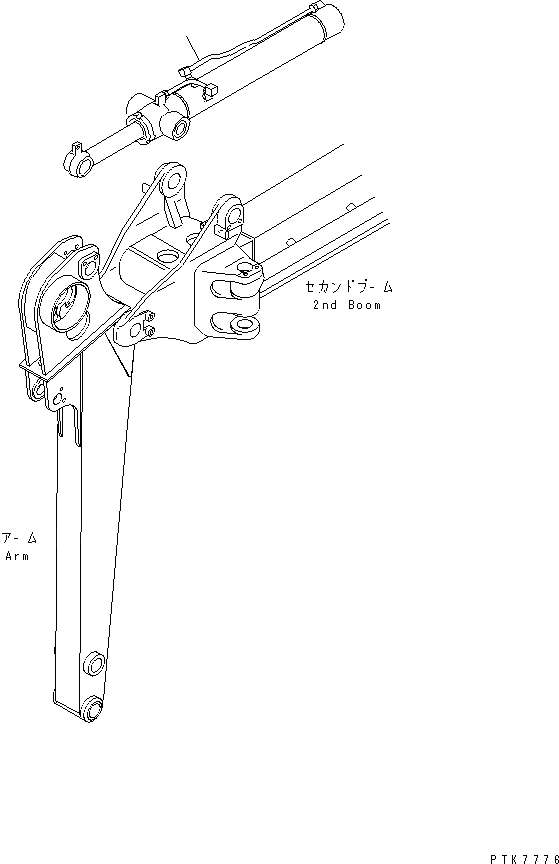 Схема запчастей Komatsu PC38UU-3 - ЦИЛИНДР РУКОЯТИ РАБОЧЕЕ ОБОРУДОВАНИЕ