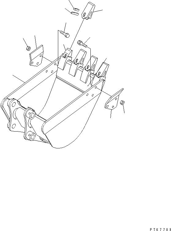 Схема запчастей Komatsu PC38UU-3 - КОВШ¤ .8M (MINI .M) ШИР. MM (ВЕРТИКАЛЬН. ПАЛЕЦ) (С ADJUST CLEARANCE) РАБОЧЕЕ ОБОРУДОВАНИЕ