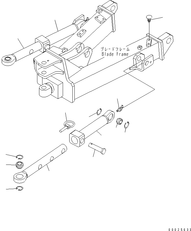 Схема запчастей Komatsu PC38UU-3 - ОТВАЛ (БАЛКА) (ДЛЯ НАКЛОНЯЕМ. МЕХАНИЧ. ANGLE)(№8-) РАБОЧЕЕ ОБОРУДОВАНИЕ