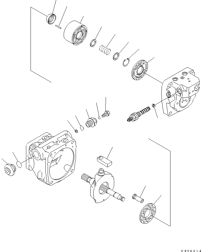 Схема запчастей Komatsu PC38UU-3 - ОСНОВН. НАСОС (/)(№7-8) ОСНОВН. КОМПОНЕНТЫ И РЕМКОМПЛЕКТЫ