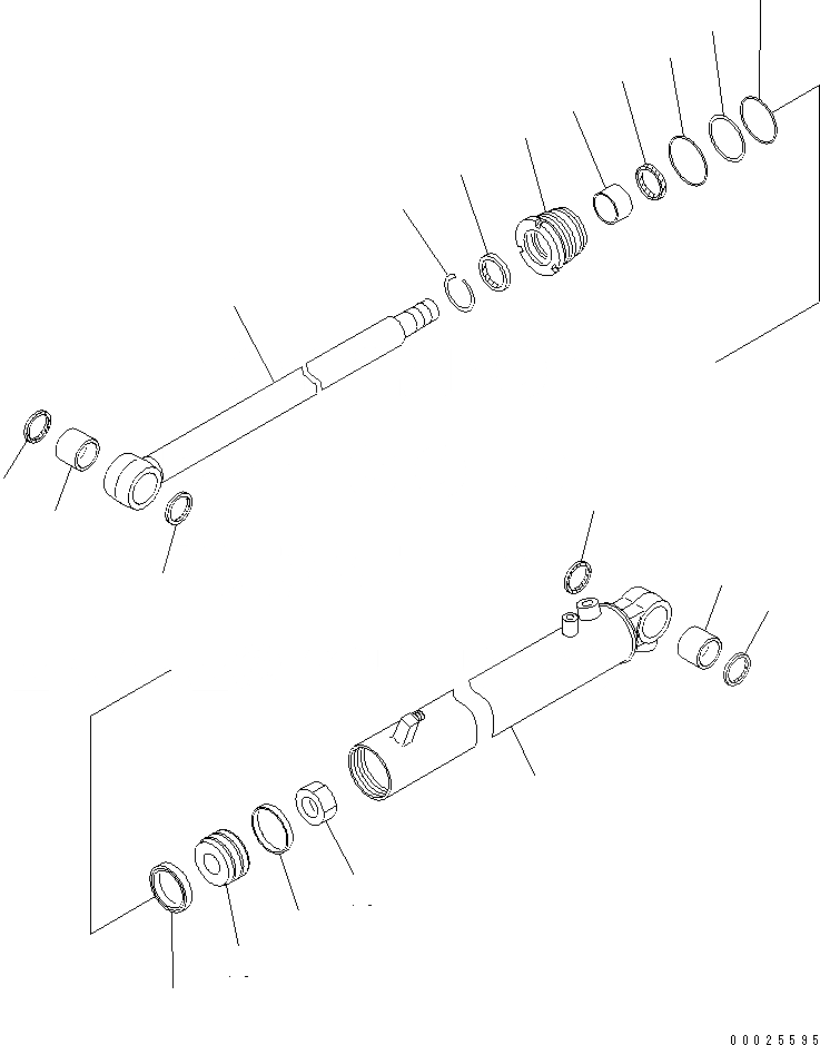 Схема запчастей Komatsu PC38UU-3 - SLIDE ЦИЛИНДР (ВНУТР. ЧАСТИ) ОСНОВН. КОМПОНЕНТЫ И РЕМКОМПЛЕКТЫ