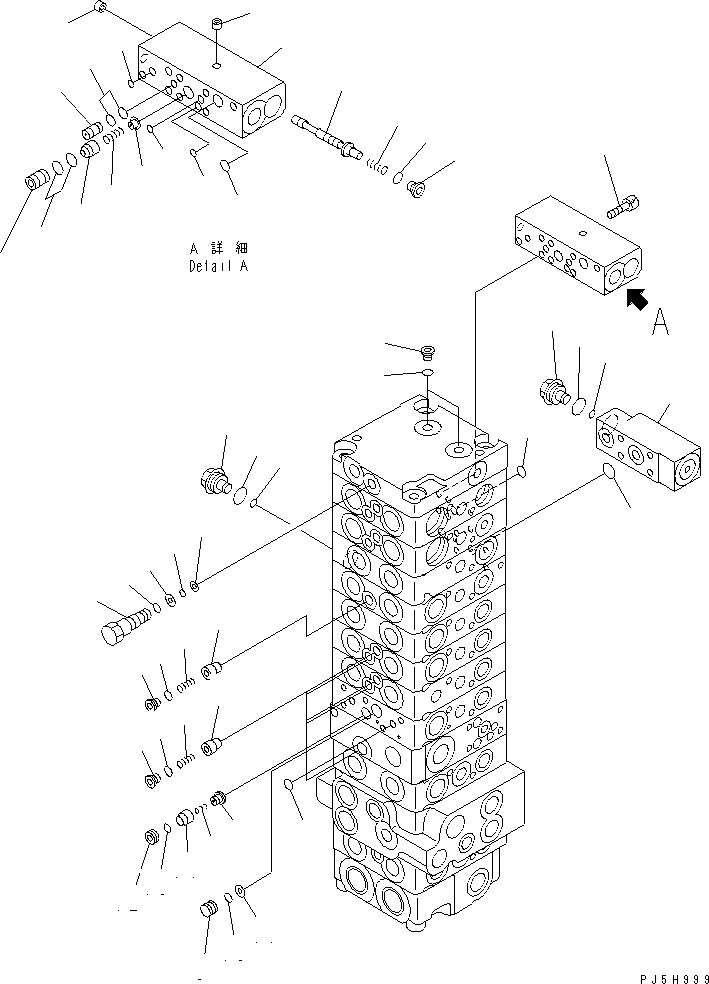 Схема запчастей Komatsu PC38UU-3 - ОСНОВН. КЛАПАН (-КЛАПАН) (9/) ОСНОВН. КОМПОНЕНТЫ И РЕМКОМПЛЕКТЫ