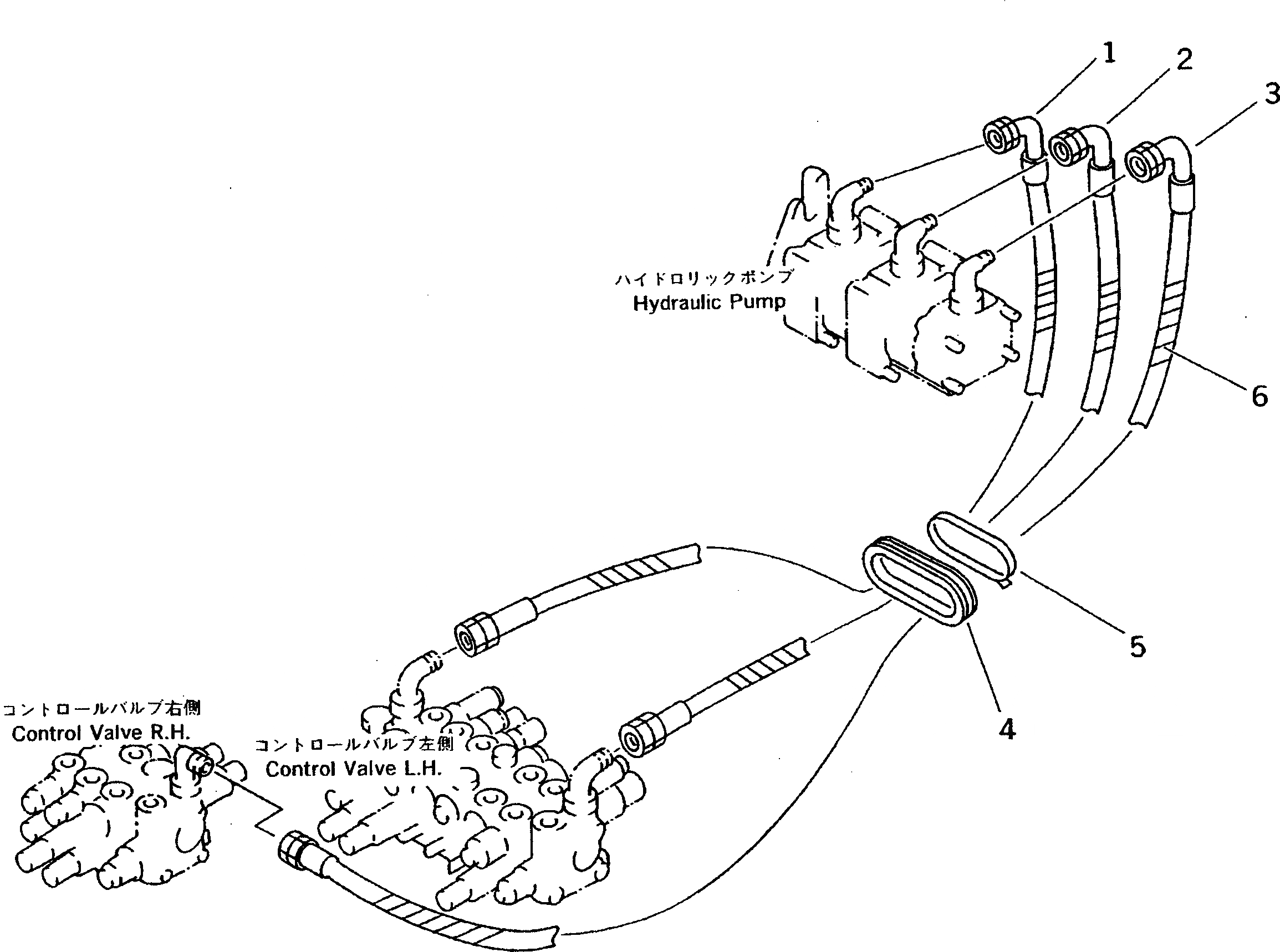 Схема запчастей Komatsu PC38UUM-2 - ЛИНИЯ ПОДАЧИ ГИДРАВЛИКА