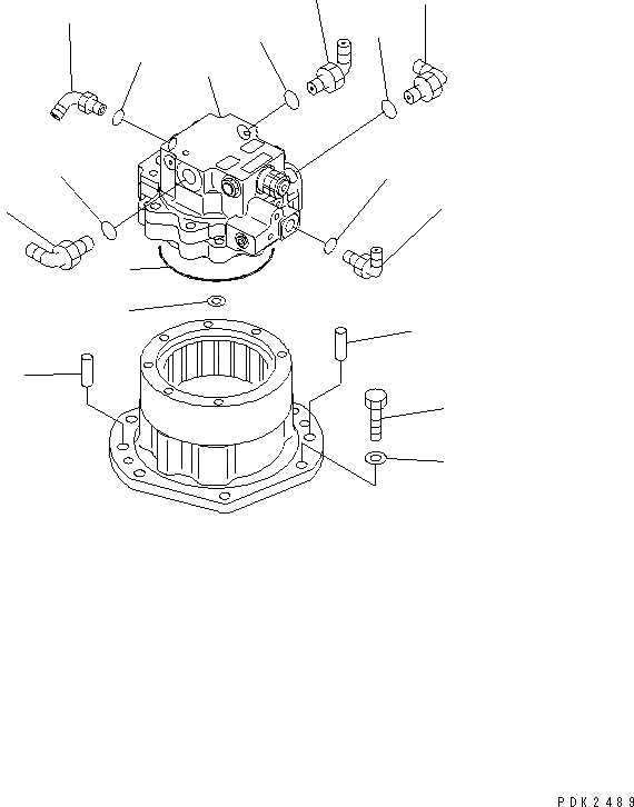 Схема запчастей Komatsu PC38UUM-2 - МЕХАНИЗМ ПОВОРОТА И МОТОР (КОМПОНЕНТЫ) ПОВОРОТН. КРУГ И КОМПОНЕНТЫ