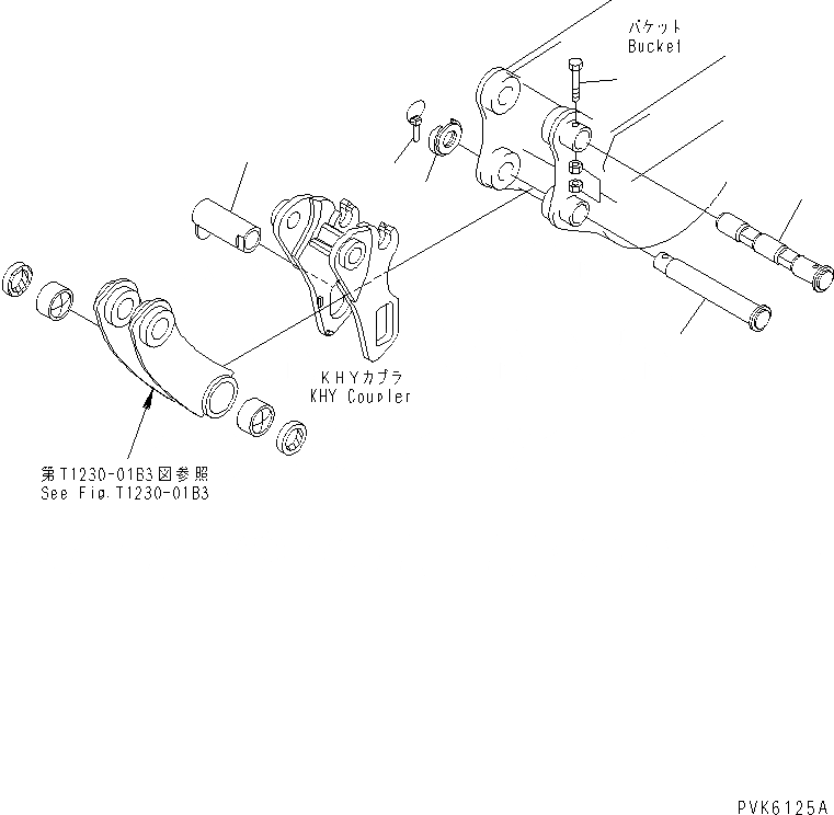 Схема запчастей Komatsu PC38UUM-2 - ПАЛЕЦ КОВША (MULTI CHANGE) (H-ТИП КОВШ) (ДЛЯ KHY COUPLER)(№-) РАБОЧЕЕ ОБОРУДОВАНИЕ