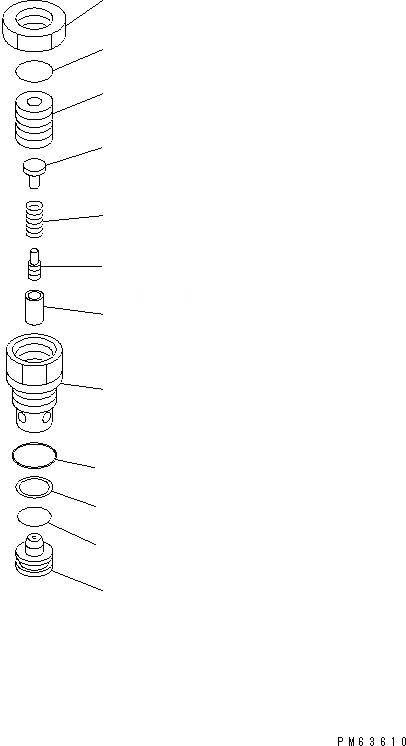 Схема запчастей Komatsu PC38UUM-2 - МОТОР ПОВОРОТА (/) ОСНОВН. КОМПОНЕНТЫ И РЕМКОМПЛЕКТЫ