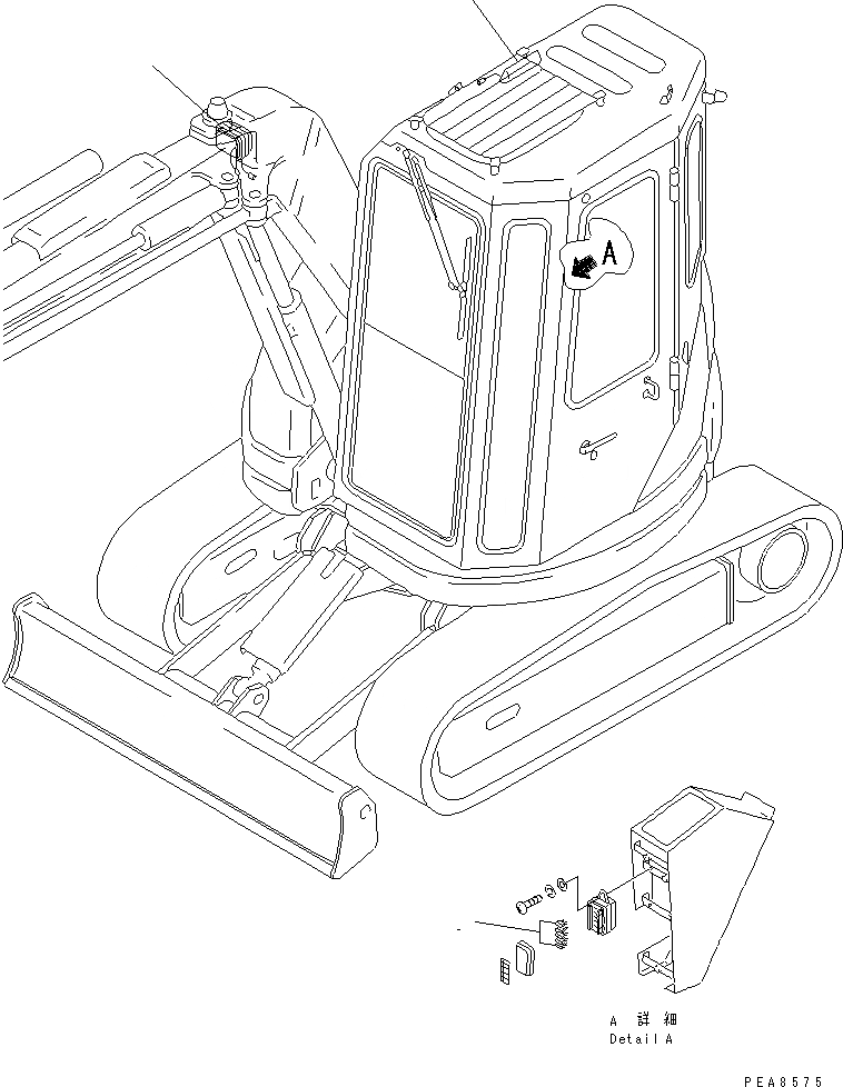 Схема запчастей Komatsu PC38UUM-2 - ОСВЕЩЕНИЕ И ПРЕДОХРАНИТЕЛЬ КАТАЛОГИ ЗЧ
