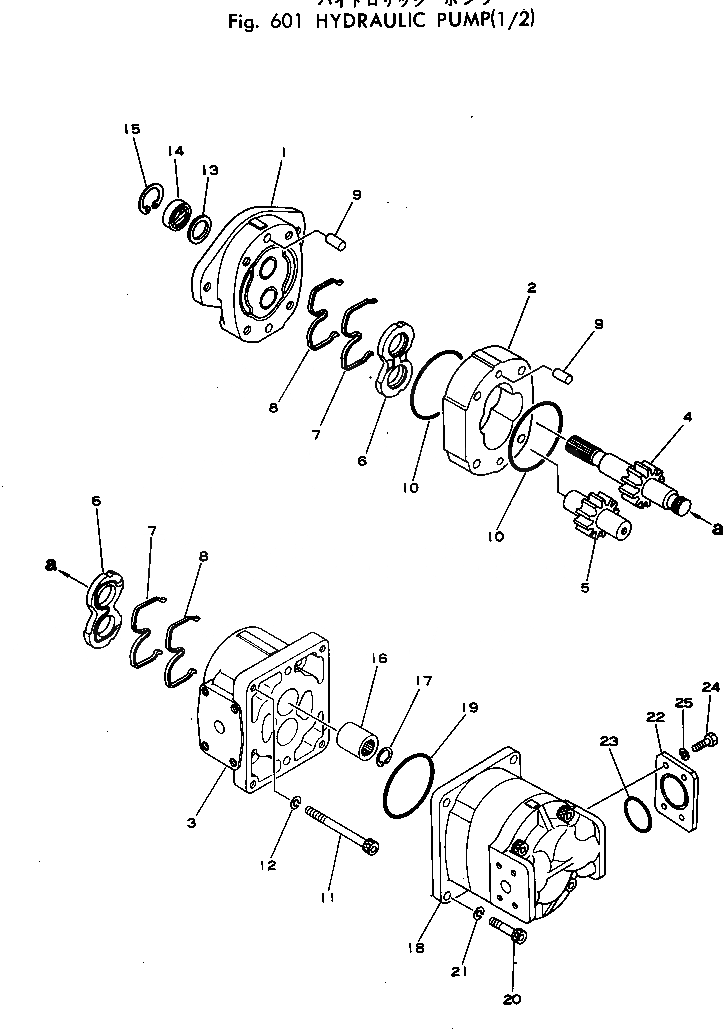 Схема запчастей Komatsu PC40-1 - ГИДР. НАСОС. (/) ГИДРАВЛИКА