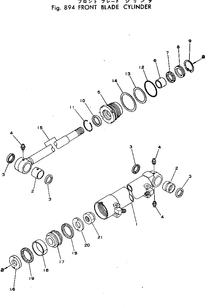 Схема запчастей Komatsu PC40-1 - ПЕРЕДН. ЦИЛИНДР ОТВАЛА ОПЦИОННЫЕ КОМПОНЕНТЫ