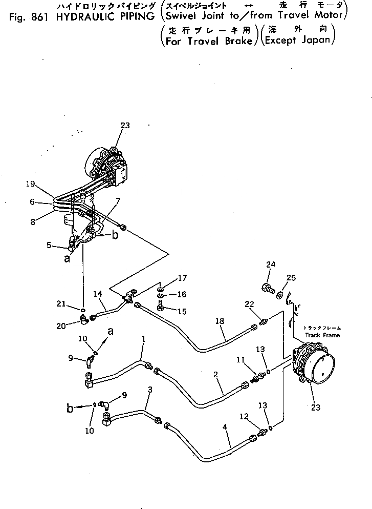 Схема запчастей Komatsu PC40-3 - HYD. ТРУБЫ(ПОВОРОТНОЕ СОЕДИНЕНИЕ T/F ХОД ТОРМОЗ.)(F.T.B.)(E.J.) ОПЦИОННЫЕ КОМПОНЕНТЫ